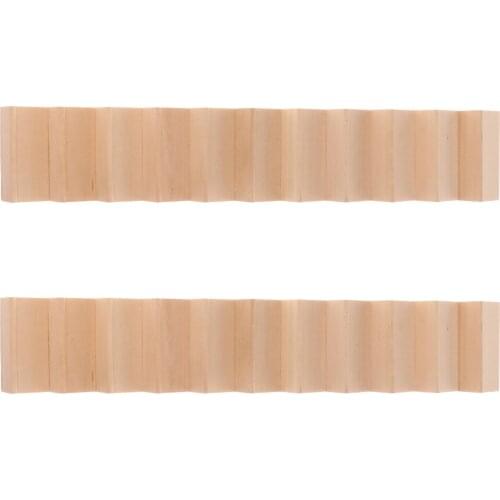 2 Pcs 1:12 Doll House Miniatures Wood Staircase Steps Dollhouse Accessories