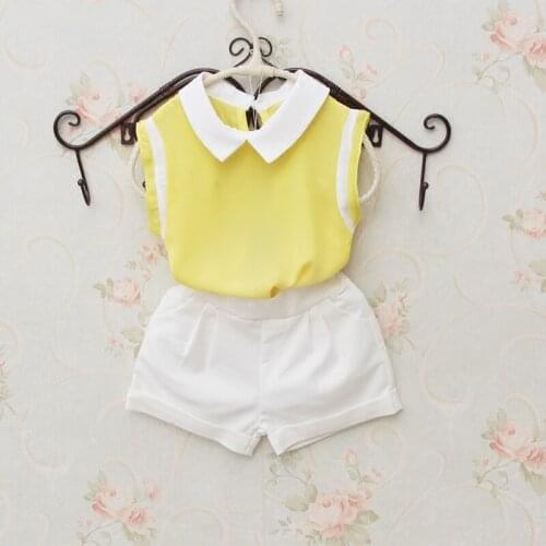 2019 Summer Girl T Shirt Baby Girl Clothes Children Clothing Chiffon Sleeveless T-Shirt School Girl Top Kids Clothes 2 Colors