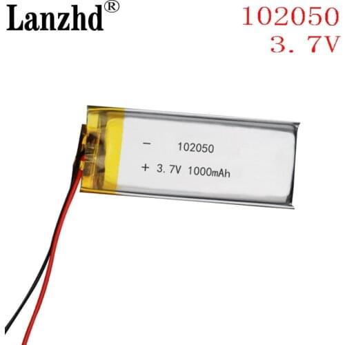 3.7V 1000mAh 102050 Lithium Polymer Li-Po li ion Rechargeable Battery For MP3 MP4 MP5 GPS DVD tablet Bluetooth camera Lipo cell