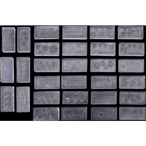 30 Styles DIY 3D Acrylic Nail Art Tool Silicone Carved Mold Template Mould Kit