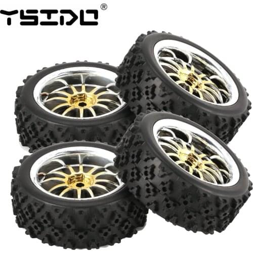 4Pcs 1/10 1/12 1/14 1/16 Off Road Buggy Tires Wheel Rims 12mm Hex Hubs for Wltoys 144001 124018 124019 Remo 1631 1635 RC Car