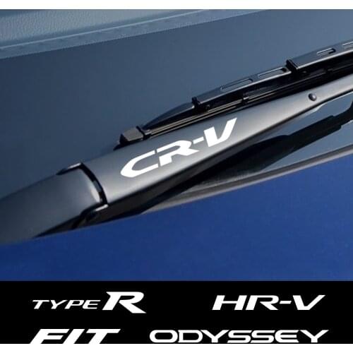 4PCS Auto Decals Car Window Wiper Vinyl Stickers For Honda Fit Odyssey City Mugen HR-V Jazz Legend RR Si VTi Type R Accessories