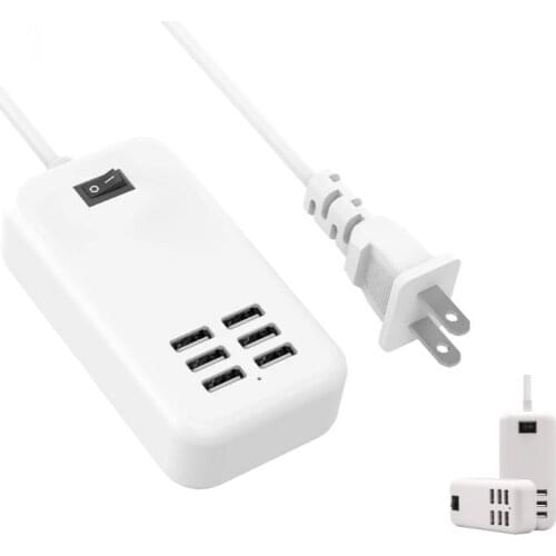 5V/3A 30W 6 Port Fast USB Charger Wall Charger Quick Charge Adapter EU US uk Plug for iphone XR Xiaomi All Smart PhoneCharger