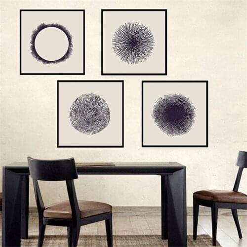 Abstract Black white Cartoon Nordic Canvas Painting Picture Home Decor Wall Poster Print Living Room Office Minimalism R DIY