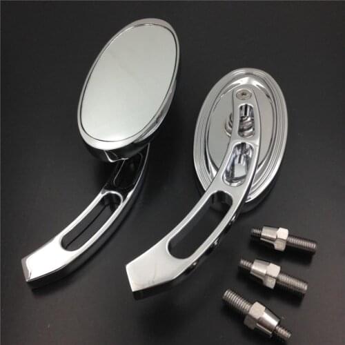 Aftermaket free shipping motorcycle parts Oval Chrome Side Mirror For Harley Softail/Fat Boy/Big Dog/Titan/Iron Horse/Ultra