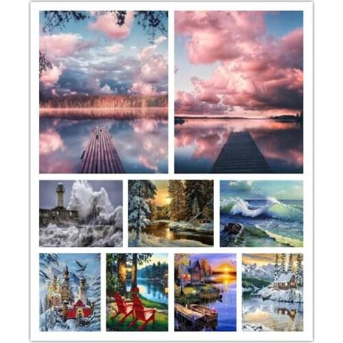 TOUOILP Diamond Embroidery Sale FullDrill Diamond Painting Cloud Cross Stitch Landscape Diamond Mosaic Diy Picture Of Rhineston