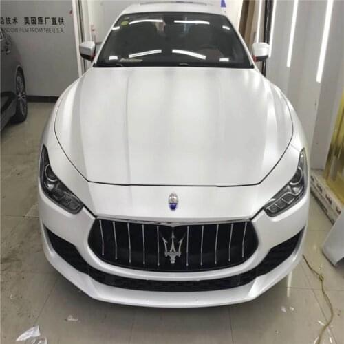 Car Styling Matte Metallic White Vinyl Film Wrap Metallic Chrome Car Sticker Wrapping With Bubble Air Free Release