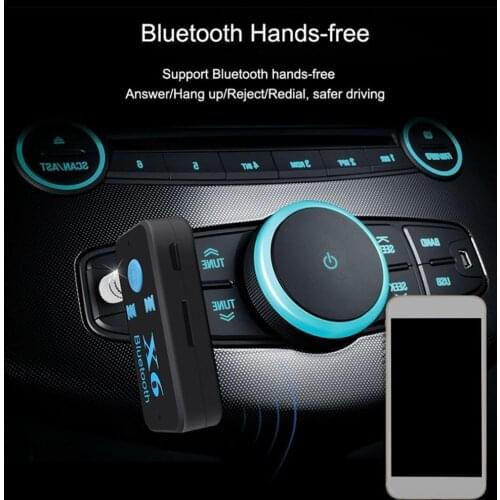 Car Bluetooth Adapter Wireless 4.0 USB Bluetooth Receiver 3.5mm Audio Jack TF Card Reader Microphone Call Support Car Speaker