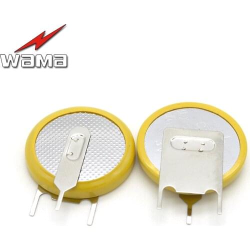 2pcs High Capacity 3-pin CR2032 Button Cell Batteries with welding Welded Feet Solder Pin Lug Watch Accessories 2032 Batteries