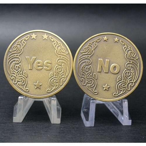 Yes/No Commemorative Metal Badge Copper Coin Custom Crafts For Decision-making divination Game Coin New Challenge Coin