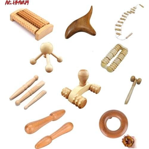 1Pc Wood Roller Massager Body Foot Reflexology NEW Shiatsu Therapy Meridians Massager Health Care Multi Style NEW