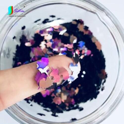 Dreamly Color 8mm Unicorn Laser Glitter Rainbow Sequins Doll Clothing Materials DIY Dress Nail Art Eye Makeup Decorative Sequins
