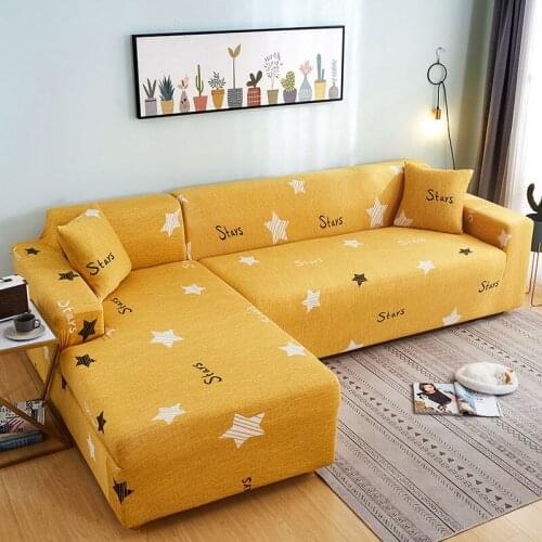 Stretch Sofa Cover For L Shape Sofa Corner Couch Elastic Couch Cover For Sofa Slipcovers For Living Room 1/2/3/4-Seater F8630