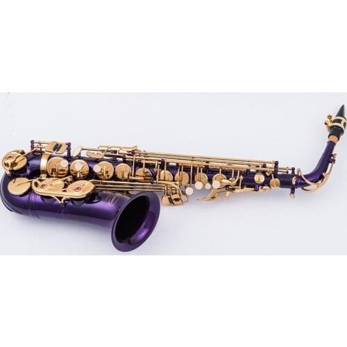 France New purple Saxophone Eb Flat Alto Saxophone Brass Musical Instrument Gold Lacquer Sax With Case Mouthpiece Free Shipping