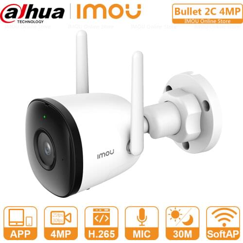 Dahua Imou 4MP QHD IP Camera Wifi Outdoor Human Detection Built-in Mic IP67 Weatherproof Built-in Wi-Fi Hotspot Support ONVIF