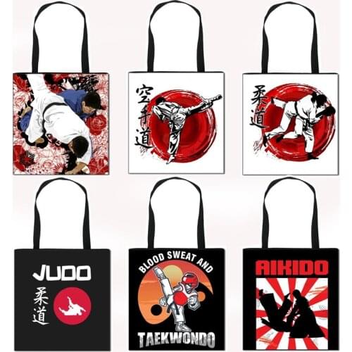 Judo / Aikido / Taekwondo / Karate Casual Totes Women Travel Bags Ladies Handbag Girls Shoulder Bag Large Capacity Shopping Bags