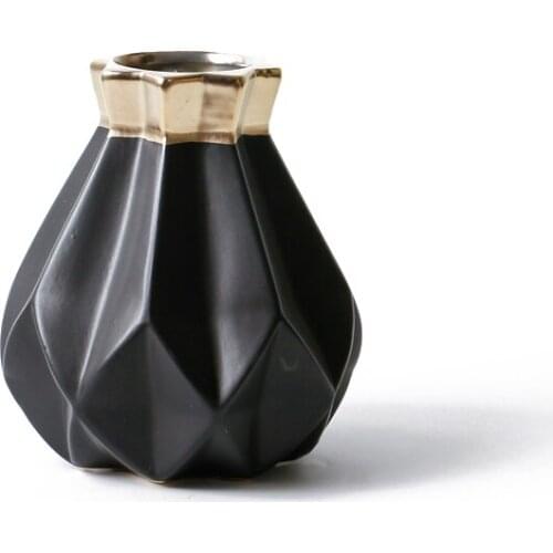 Creative Gold ceramics Nordic style Simple vase Home Decorations Decoration vases for flowers home decoration accessories