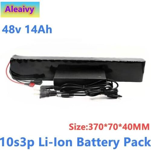 Aleaivy 48V 13S3P 14Ah 500W 750W Li-Ion Battery Pack, Suitable For 54.6V Electric Bicycle With 20A BMS Built-In Lithium Battery