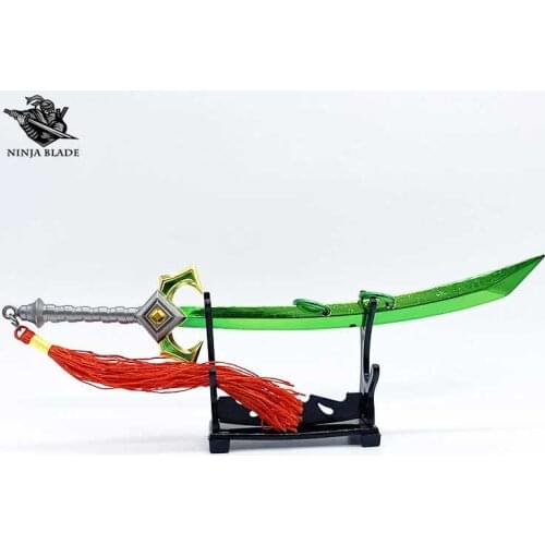 League Champion Master Yi Sword The Wuju Bladesman Blade LOL Unsharpened Mini Knife Metal Replica Game Collection Small Weapon