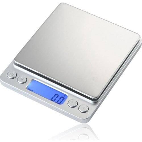 Mini Scale Portable Digital Electronic Pocket Scale LCD Precision Kitchen Food Jewelry 1000g x 0.1g 2 Tray Digital Weight Scales