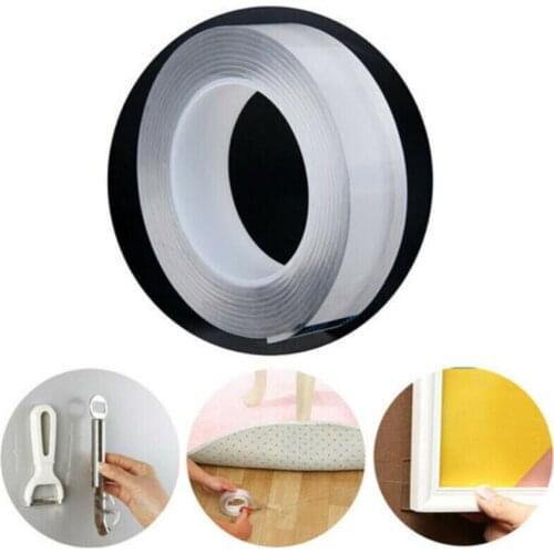 Multifunctional Magic Double Sided Grip Tape Traceless Washable Reuse Waterproof Adhesive Tape Gel Nano Sticky Invisible Tape