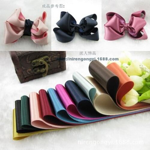 New 40mm light Riband Double Face satin ribbons DIY hair accessories bowknot materials Polyester Ribbons 5M/lot
