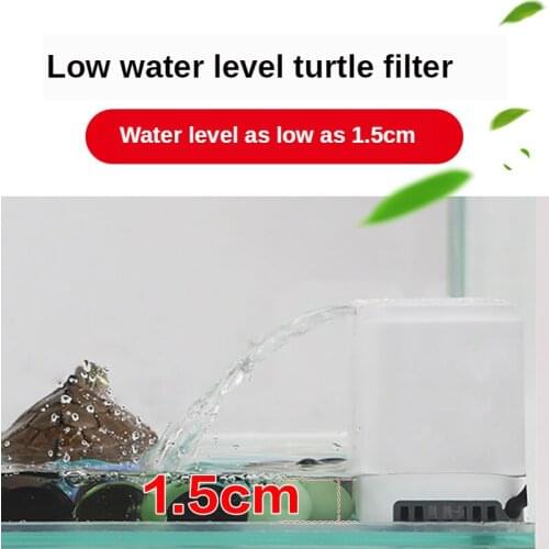 Turtle Tank Low Water Filter Small Turtle Tank 3 in 1Water Purifier Shallow Water Absorption Faecal Waterfall Pump accessories