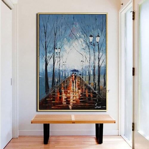 Hand Painted Wall Art Paintings Modern Large Coloring Abstract Knife Oil Painting on Canvas Picture For Living Room Home Decor