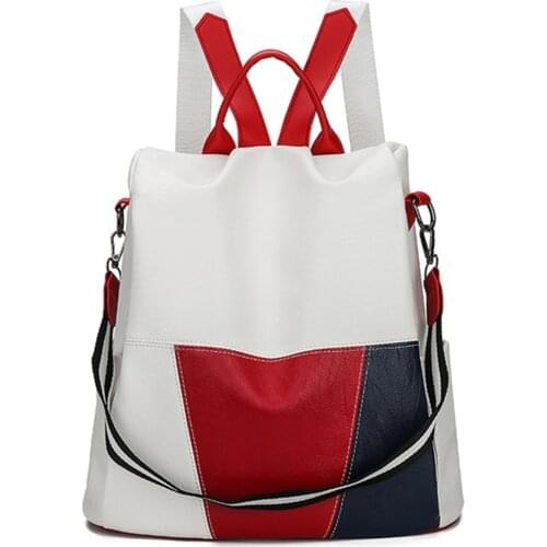 3 In 1 Anti-theft Backpack Women Leather Back Pack Female School Shoulder Bags for Teenage Girl Travel Bagpack Mochilas Feminina