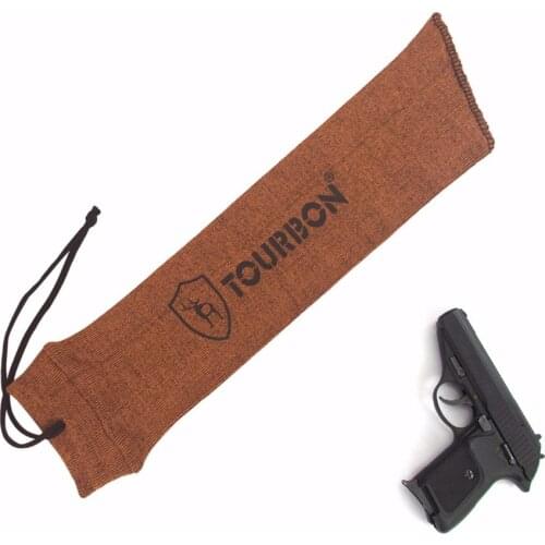 Tourbon Gun Accessories Polyester Silicone Treated Knit Pistol Firearm Socks Tactical Fishing Reel Cover Gun Protector Shooting