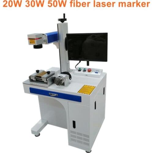 20w 30w 50w fiber laser marking machine price with plate support for deep engrave