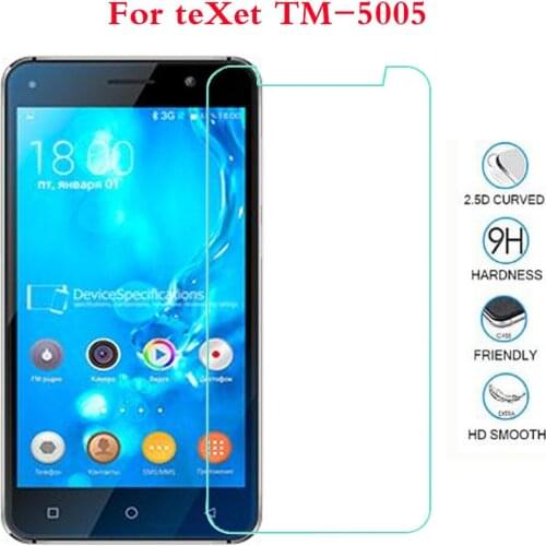 For teXet TM-5005 Tempered Glass 2.5D 9H Protective Film Explosion-proof LCD Screen Protector For teXet TM-5005