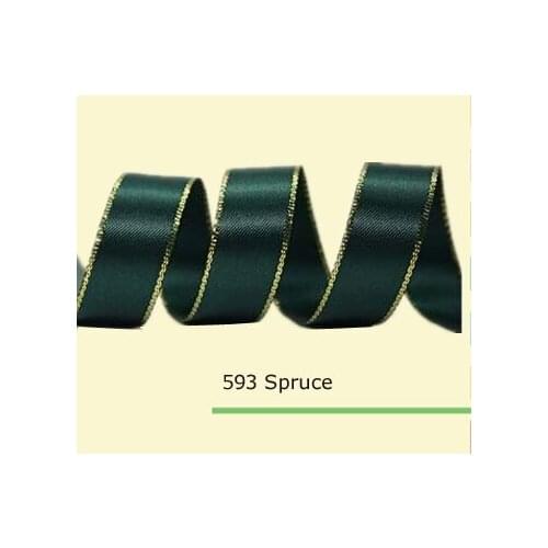 1-1/2" inch(38mm) Satin Ribbon with gold metallic edge for webbing decoration 35colors in stock