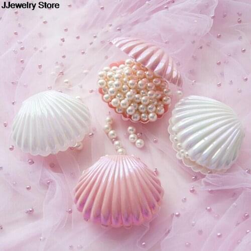 1pc Shell Shape Lovely Wedding Engagement Ring Box For Earrings Necklace Bracelet Jewelry Display Gift Box Holder