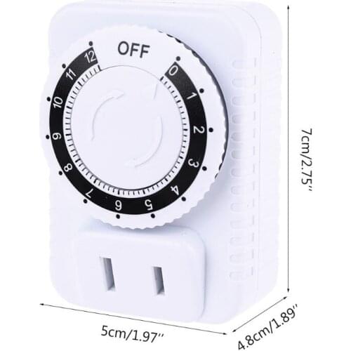 AC 110V 12 Hour Mechanical Plug Switch Timer Socket for Home Appliances Control 85WF
