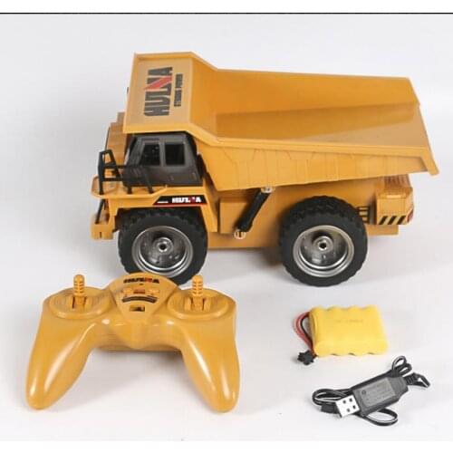 1540 2.4G 6CH RC Truck Remote Control Alloy Dump Truck Big Dump Truck Engineering Vehicles Loaded Sand Car RC Toy For Kid Gift
