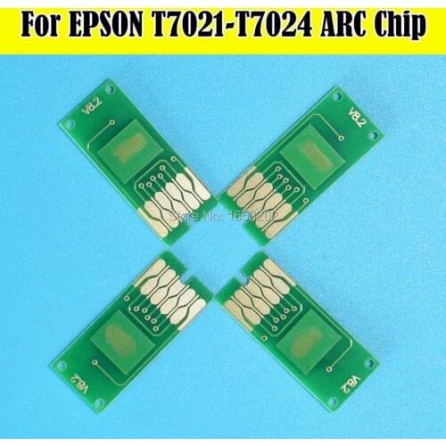 2 Set Auto Reset ARC Chip For Epson T7021-T7024 T7021 For Epson WP-4025 WP-4015 WP-4515 WP-4525 WP-4535 WP-4545 Cartridge Chips