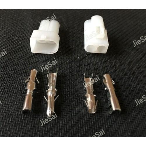 2 Pin 3.5mm Automotive Plug Motorcycle Female Male Wiring Harness Connector