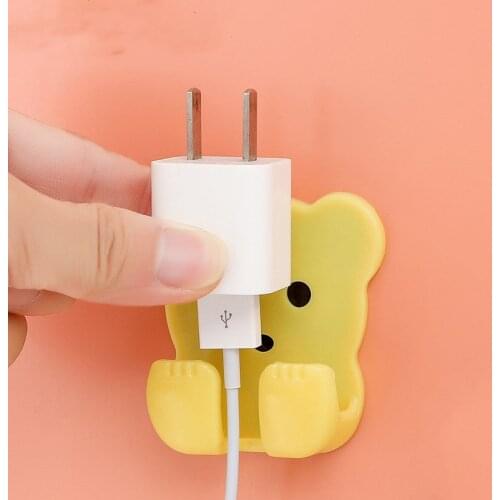 2pcs Wall Storage Hook Punch-free Power Plug Socket Holder Kitchen Stealth Hook Wall Adhesive Hanger Bathroom Adhesive Hanger