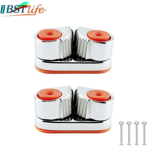 2X 316 Stainless Steel 2 Row Matic Ball Bearing Cam Cleat Pilates Equipment Marine Boat Fast Entry Rope Wire Fairlead Saiboat