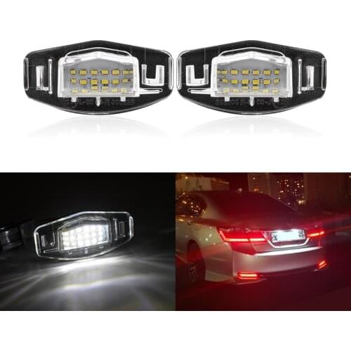 2X WHITE FOR HONDA CIVIC ACCORD TYPE R EP3 FOR ACURA MDX TL TSX LED NUMBER PLATE LIGHTS