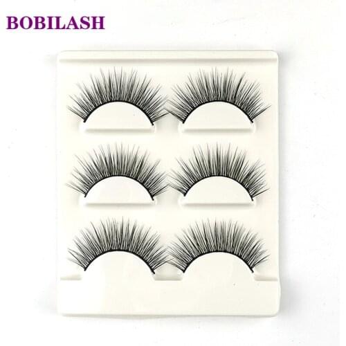 3 Pairs 5D False Eyelashes Handmade Wispy Fluffy 10~20mm Long Lashes Natural Eye Makeup Tools