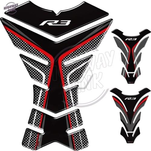3D Motorcycle Tank Pad Protector Decal Stickers Case for Yamaha R3 YZF-R3 VS Tank
