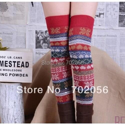 Girl heart print long leg warmer Leg Shoes Ankle Warmer Boot Sleeves Cover 6 pairs/lot