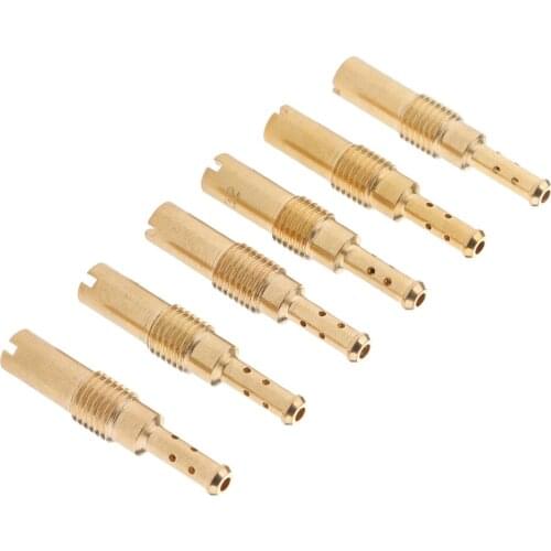 6pcs / Slow Jet Kit For Pwk Keihin Oko Cvk 32 35 38 40 42 45