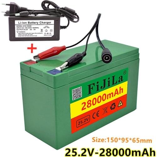 6s3p 24V 28.0Ah 18650 Battery Lithium Battery 25.2V 28000mAh Electric Bicycle Moped /Electric/Li ion Battery Pack with charger