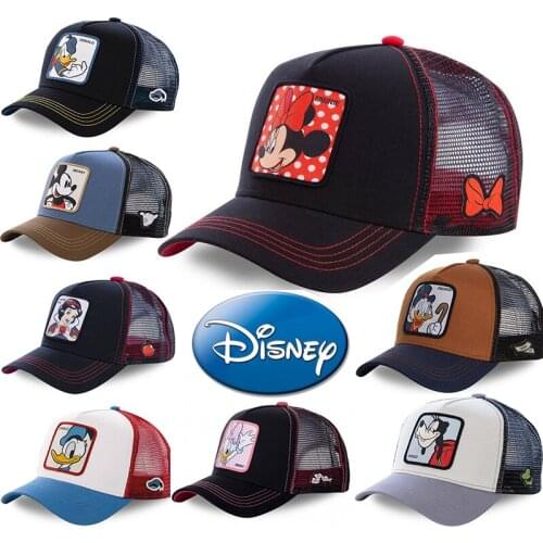 New Brand Disney Minnie Mickey Snapback Cotton Baseball Cap Men Women Adult Hip Hop Dad Mesh Hat Trucker Hat Shipping Free
