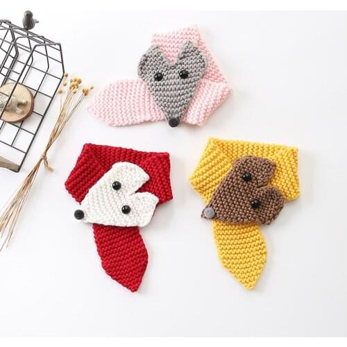 Cotton Knitting Cute Pet Scarf Dog Accessories Winter Warm Girl Boy Red Pink Yellow Puppies Small Big Animal Cat Grooming Goods