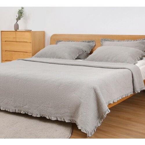 Korean Thick Cotton Quilt Set 3PCS Bedspread on the Bed Shams Quilted Bed Cover Queen Size Coverlet Quilted Blanket for Bed