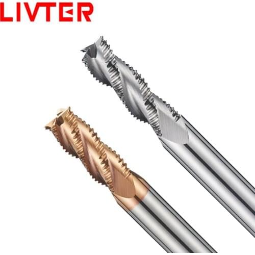 LIVTER 55HRC carbide rough milling cutter Multi-tooth high-speed roughing milling cutter Tungsten steel plus hard coating knife